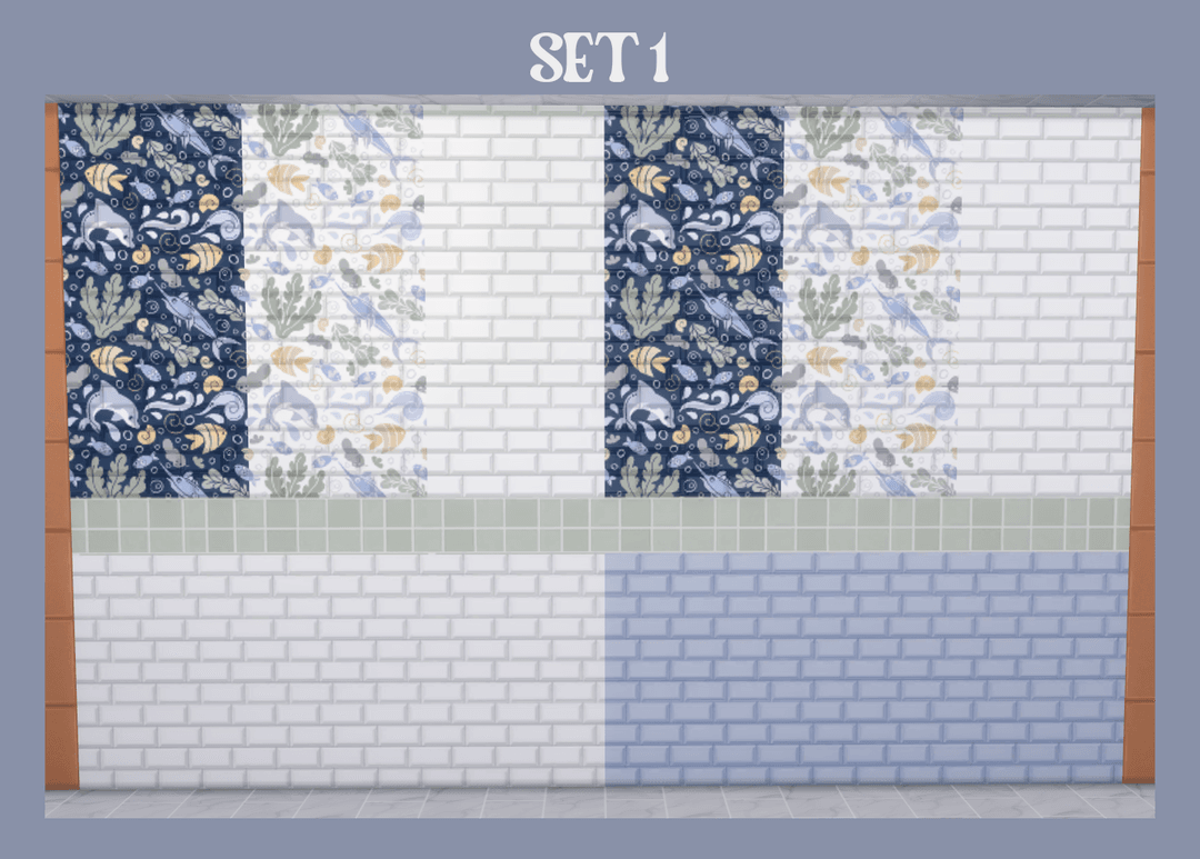 Галерея мода Настенная плитка Ocean Wall Tiles #1